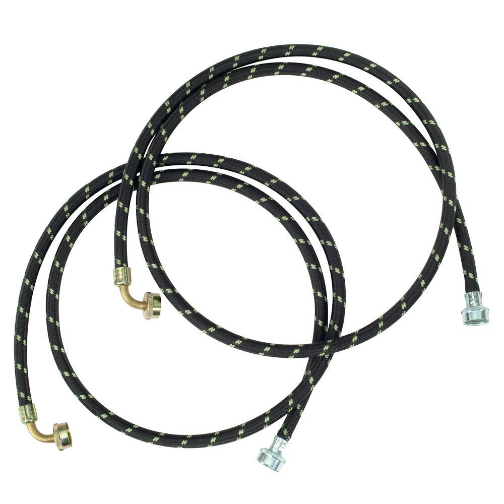 6" Gooseneck Nylon Braid Fill Hoses - 2 Pack
