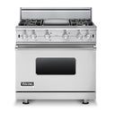 36 Inch Pro-Style Gas Range with 4 VSH Pro Sealed Burners, VariSimmers, ProFlow Convection Oven, Manual Clean, GourmetGlo Infrared Broiler and 12 Inch Griddle