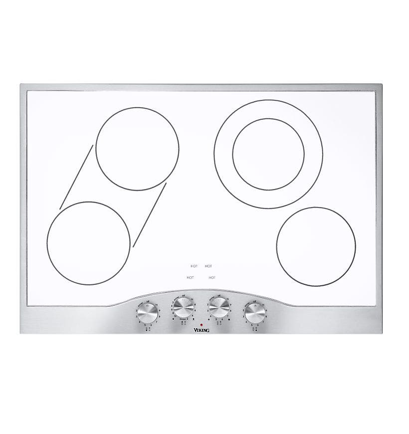 Viking DECU1054BSW White Glass and Gray Knob Grip