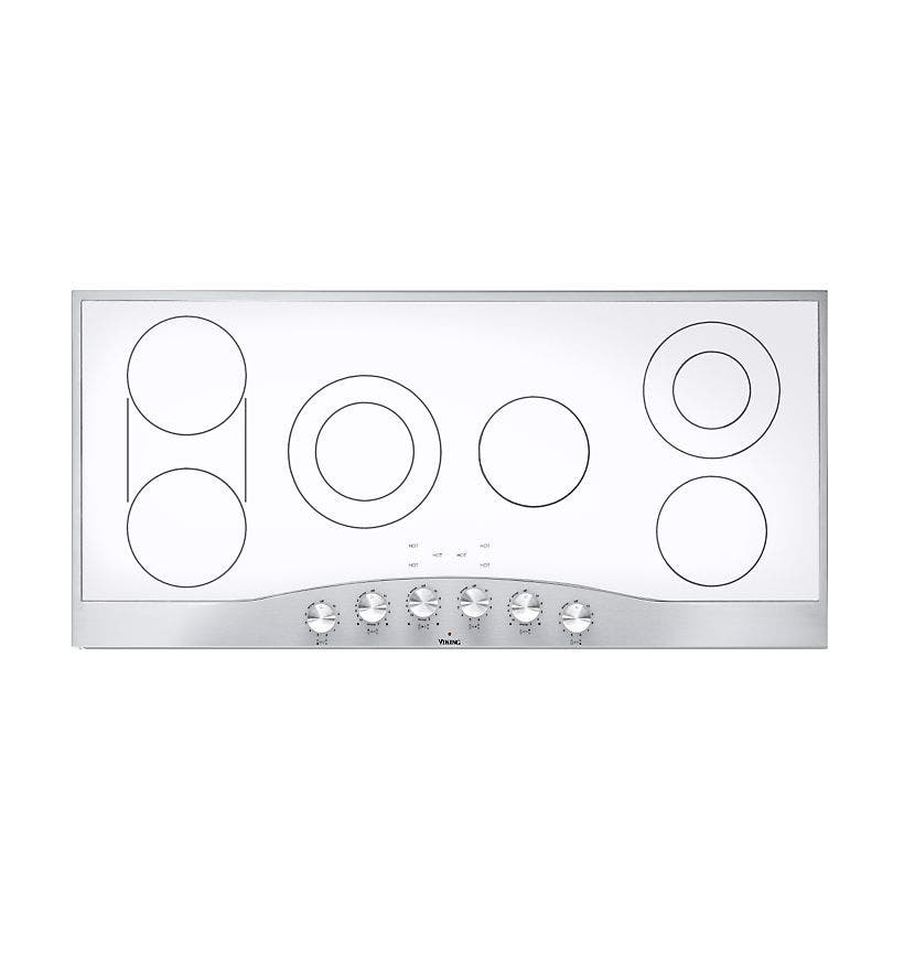 Viking DECU1556BSW White Glass and Gray Knob Grip
