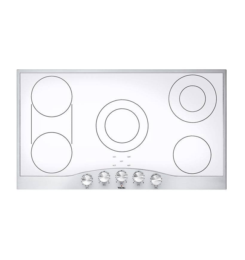 Viking DECU1655BSW White Glass and Gray Knob Grip
