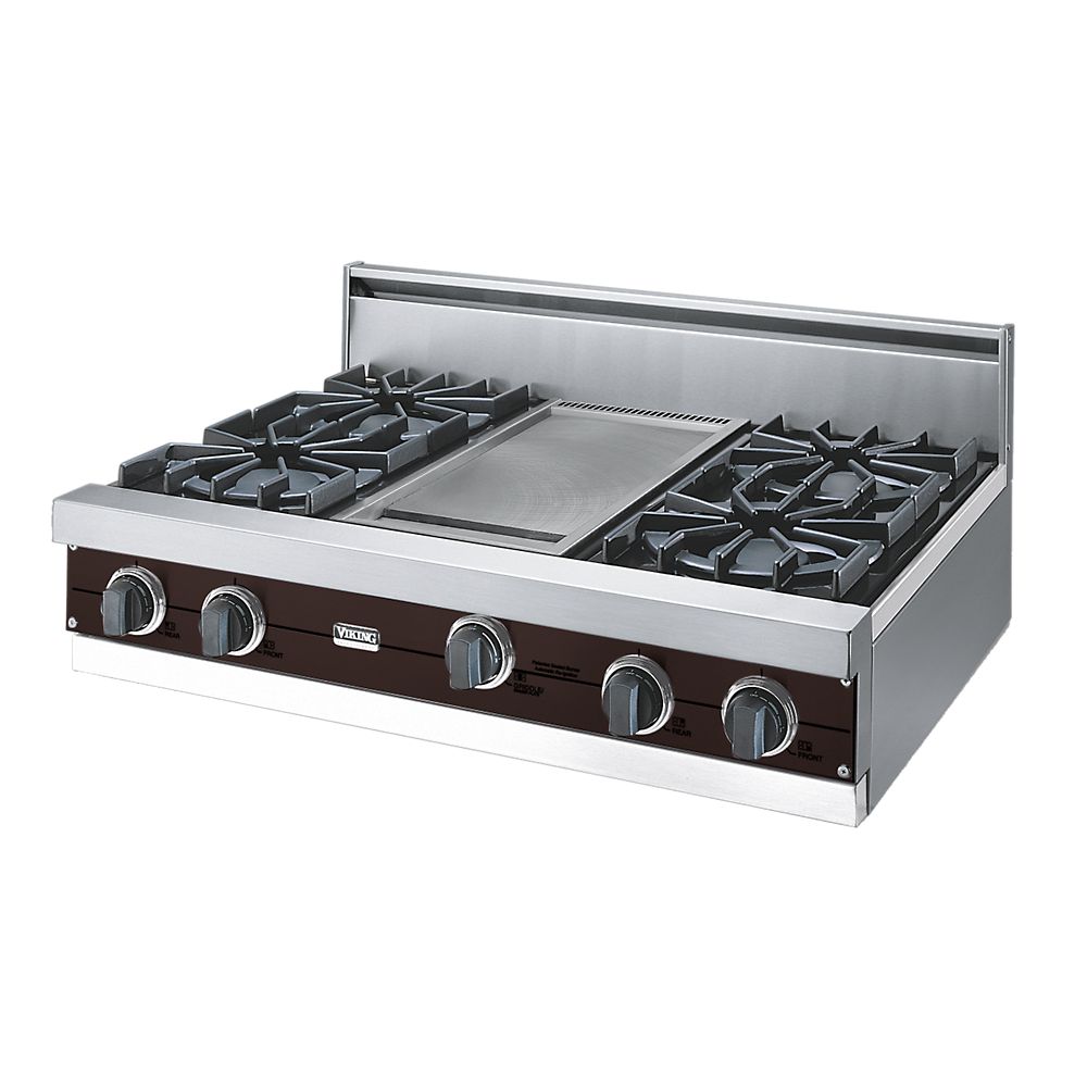 Viking 36 Range Top VGRT360-4GSS Professional Series 4 Burners plus Grill