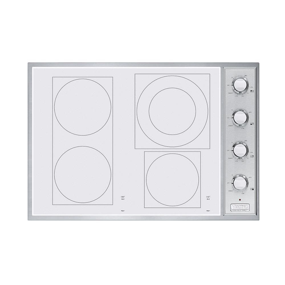 Viking VECU1064BSW White Glass and Knobs