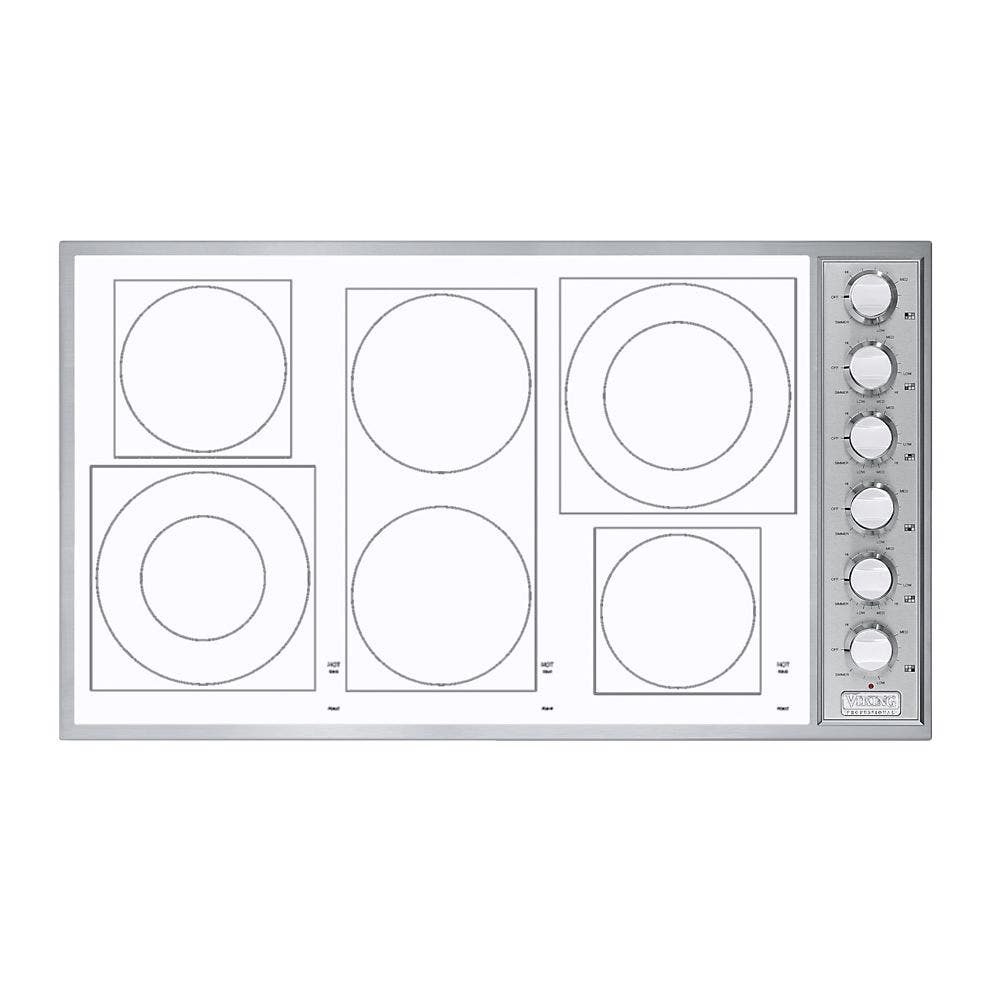 Viking VECU1666BSW White Glass and Knobs
