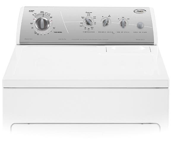 Whirlpool GEW9878PW White with Silver Metallic Console