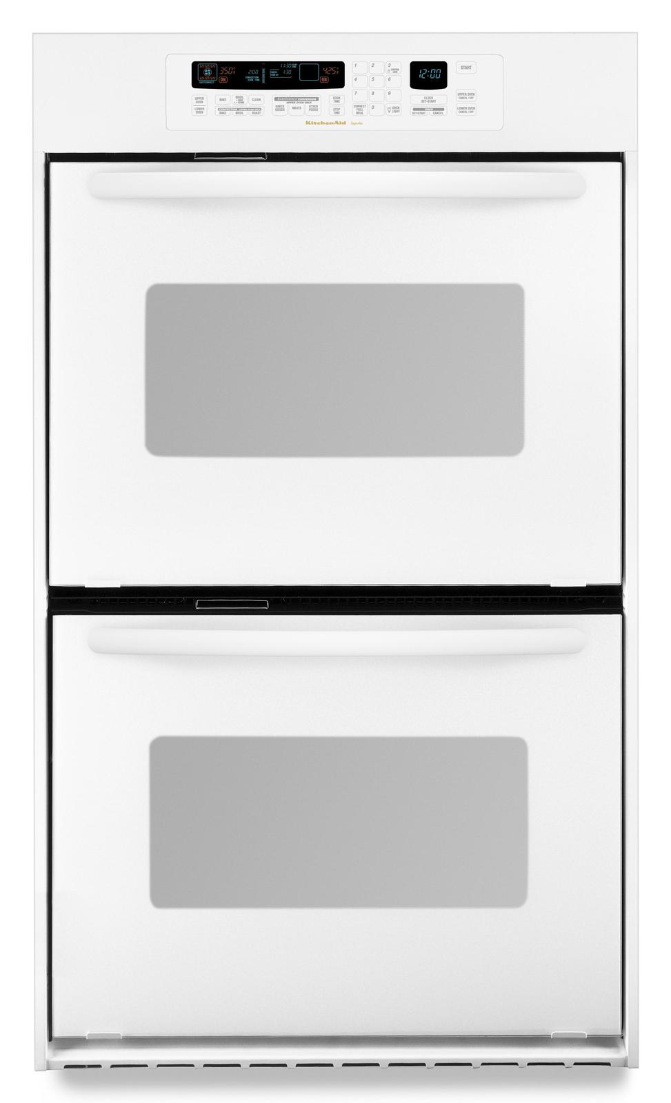 KitchenAid KEBC247VWH 24" Double Electric Wall Oven with 3.1 cu. ft