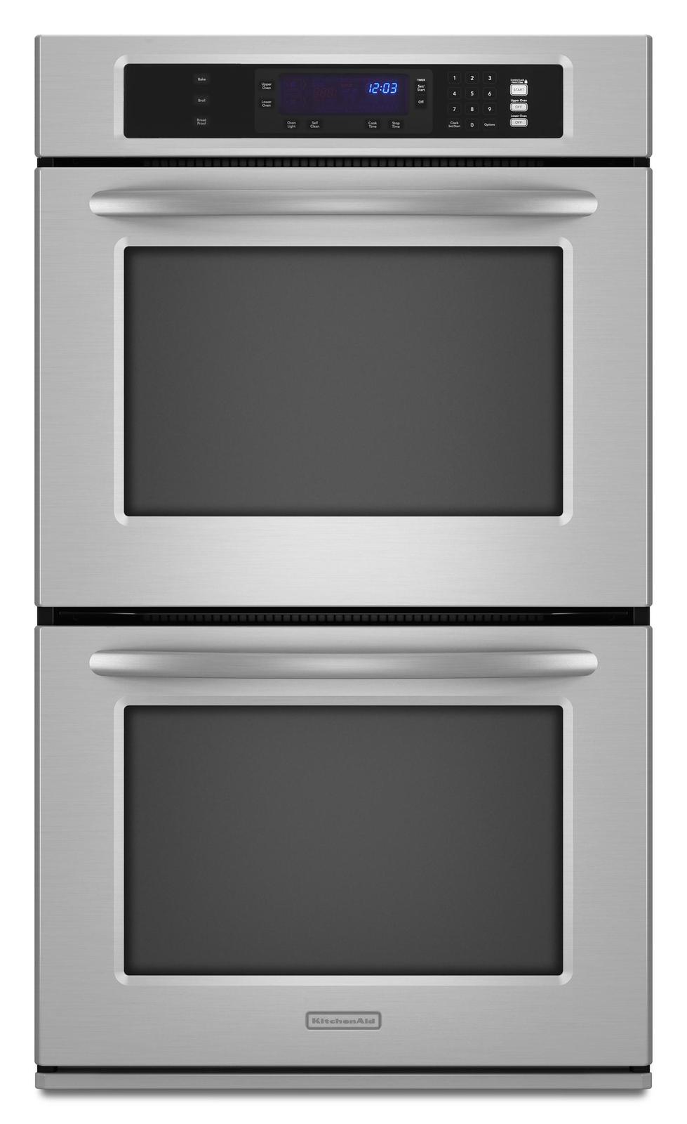KitchenAid KEBK206SSS 30" Double Electric Wall Oven with 4.3 cu. ft. Upper/Lower Thermal Ovens