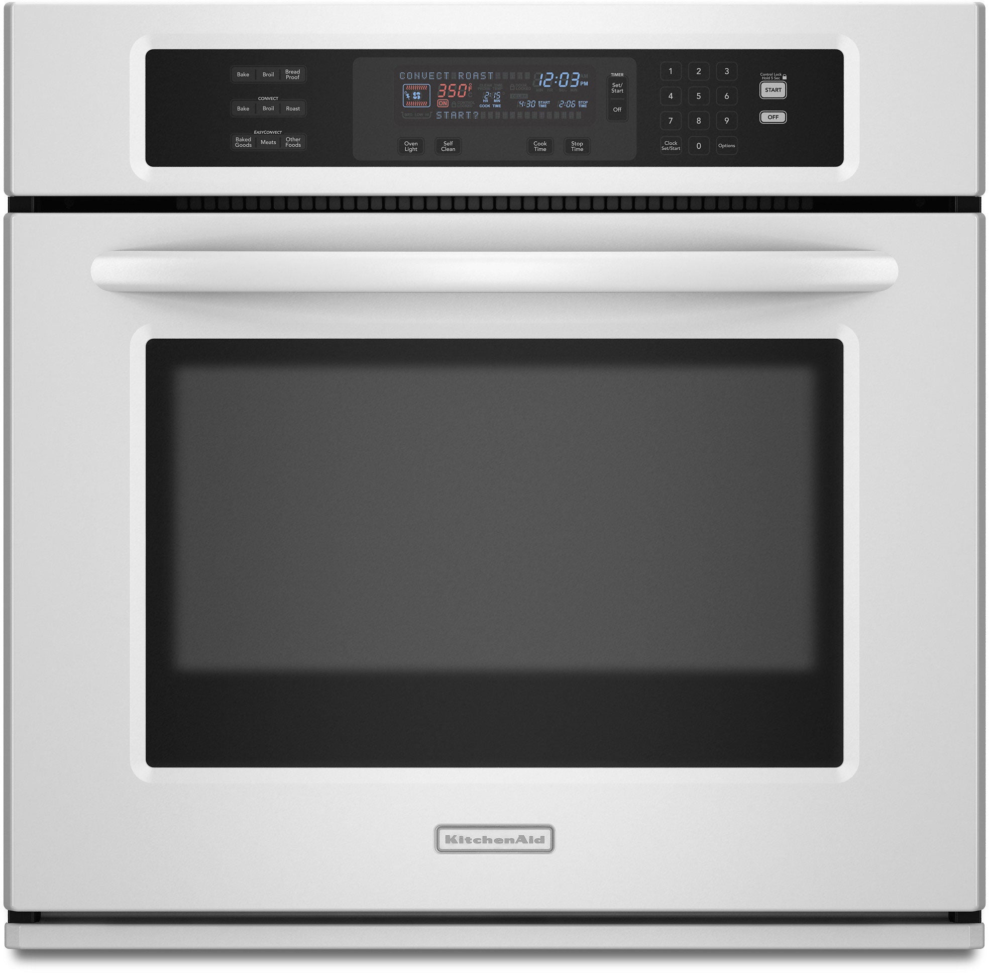 KitchenAid KEBS177SWH 27" Single Electric Wall Oven with EvenHeat True