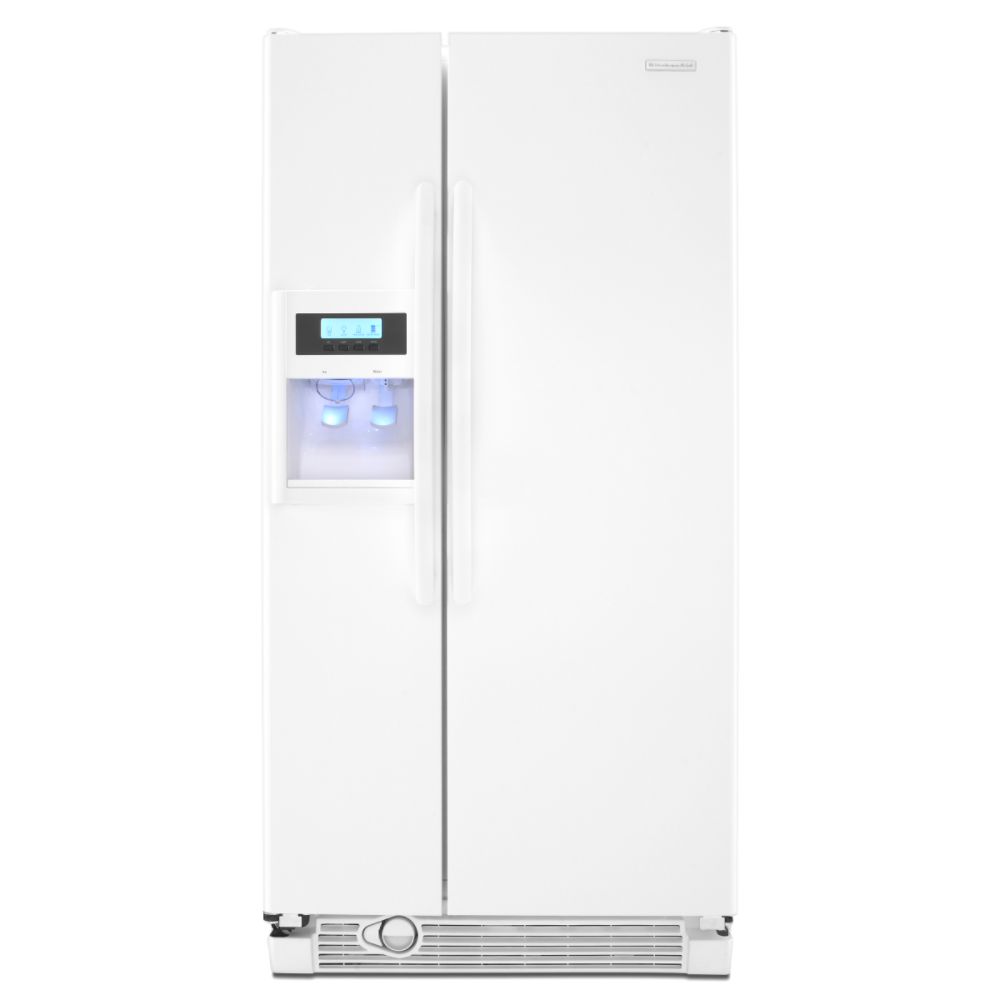 KitchenAid KSRV22FVWH 21.6 cu. ft. Side by Side Refrigerator with 3 Adjustable Spillproof