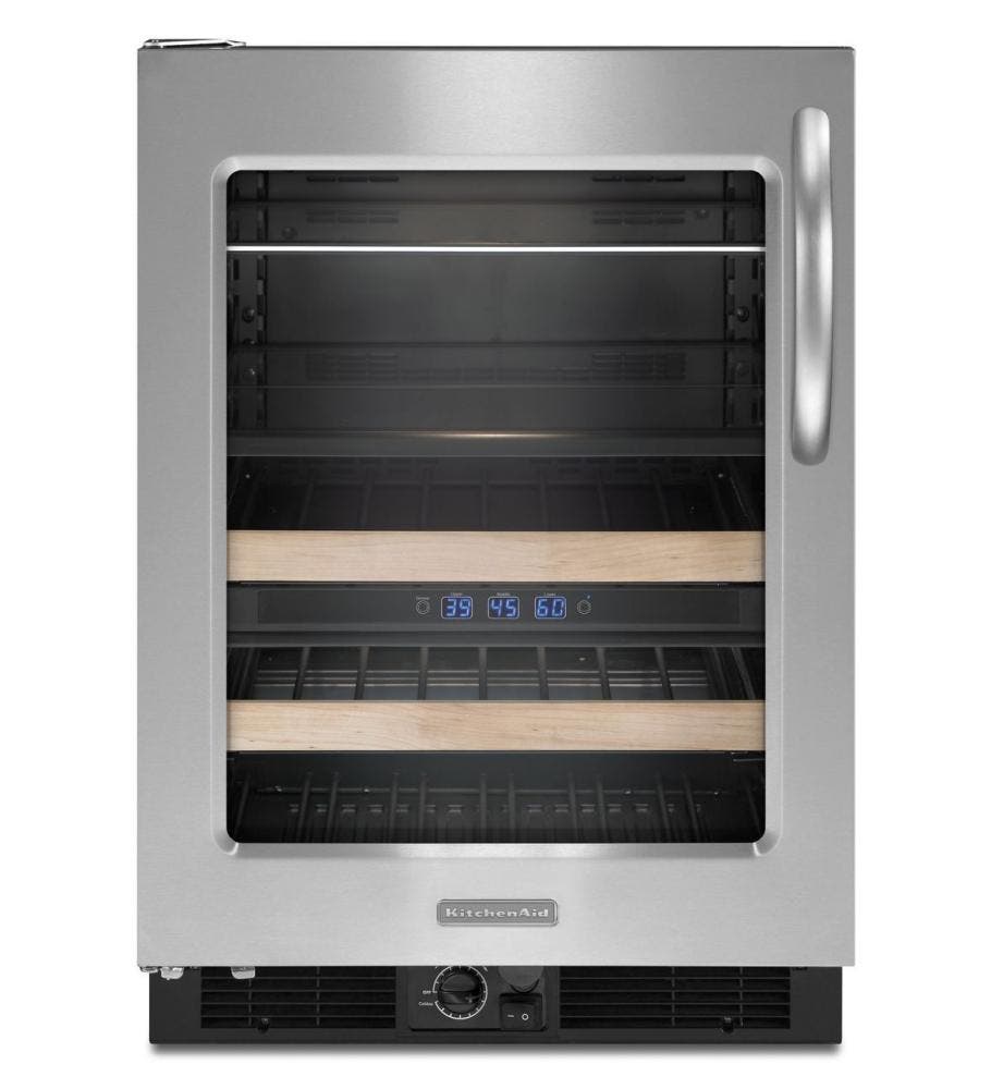 KitchenAid KBCS24LSBS Left-Swing Door/Black-on-Stainless