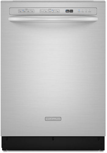 KitchenAid KUDK03ITBT Full Console Dishwasher with 4 Cycles, Optimum Wash  Sensor and 54 dBA Whisper Quiet Plus Sound Insulation System: Bisque