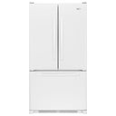 25.0 cu. ft. Freestanding French Door Refrigerator with 2 Easy Glide Shelves, Adjustable Door Bins, Internal Water Dispenser and Ice Maker