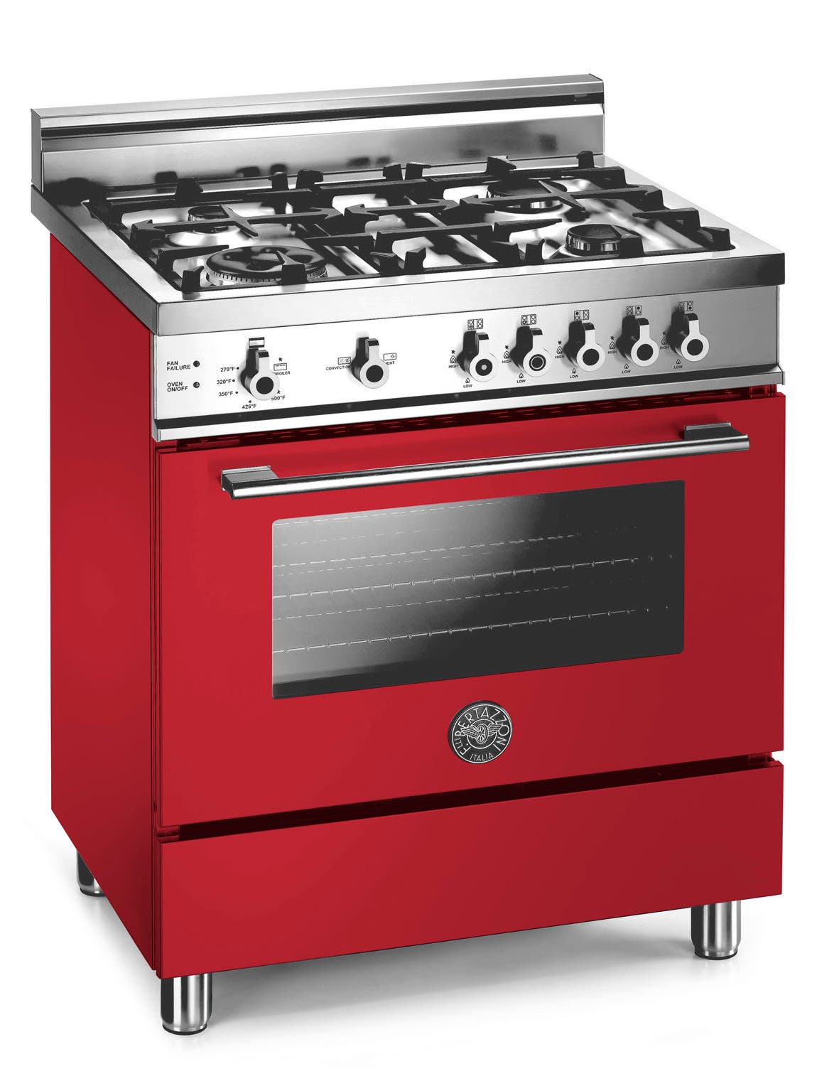Bertazzoni X304GGVRO Red, Natural Gas