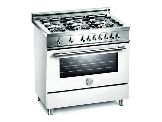 Bertazzoni X366GGVBI Pure White, Natural Gas