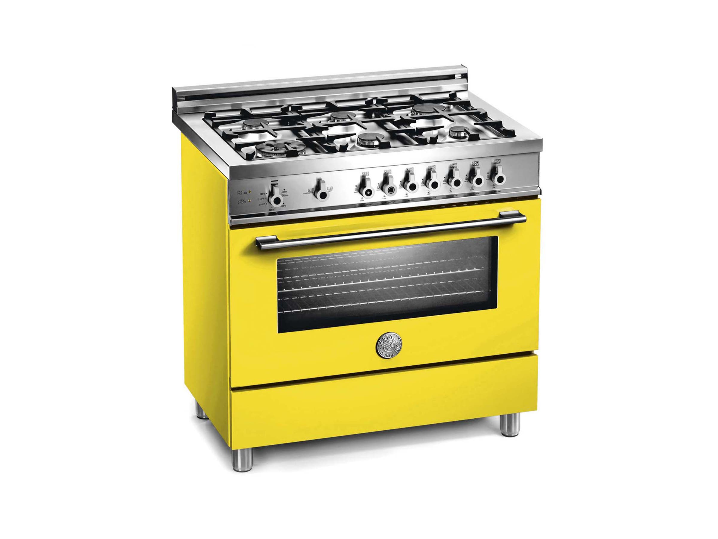 Bertazzoni X366GGVGI Yellow, Natural Gas
