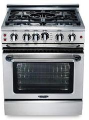 Capital Indoor GCR304N 30" Pro-Style Gas Range with 4 Power-Flo Sealed Bu...