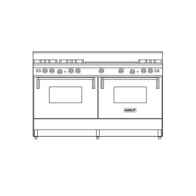 Wolf R604GF 60" Gas Range