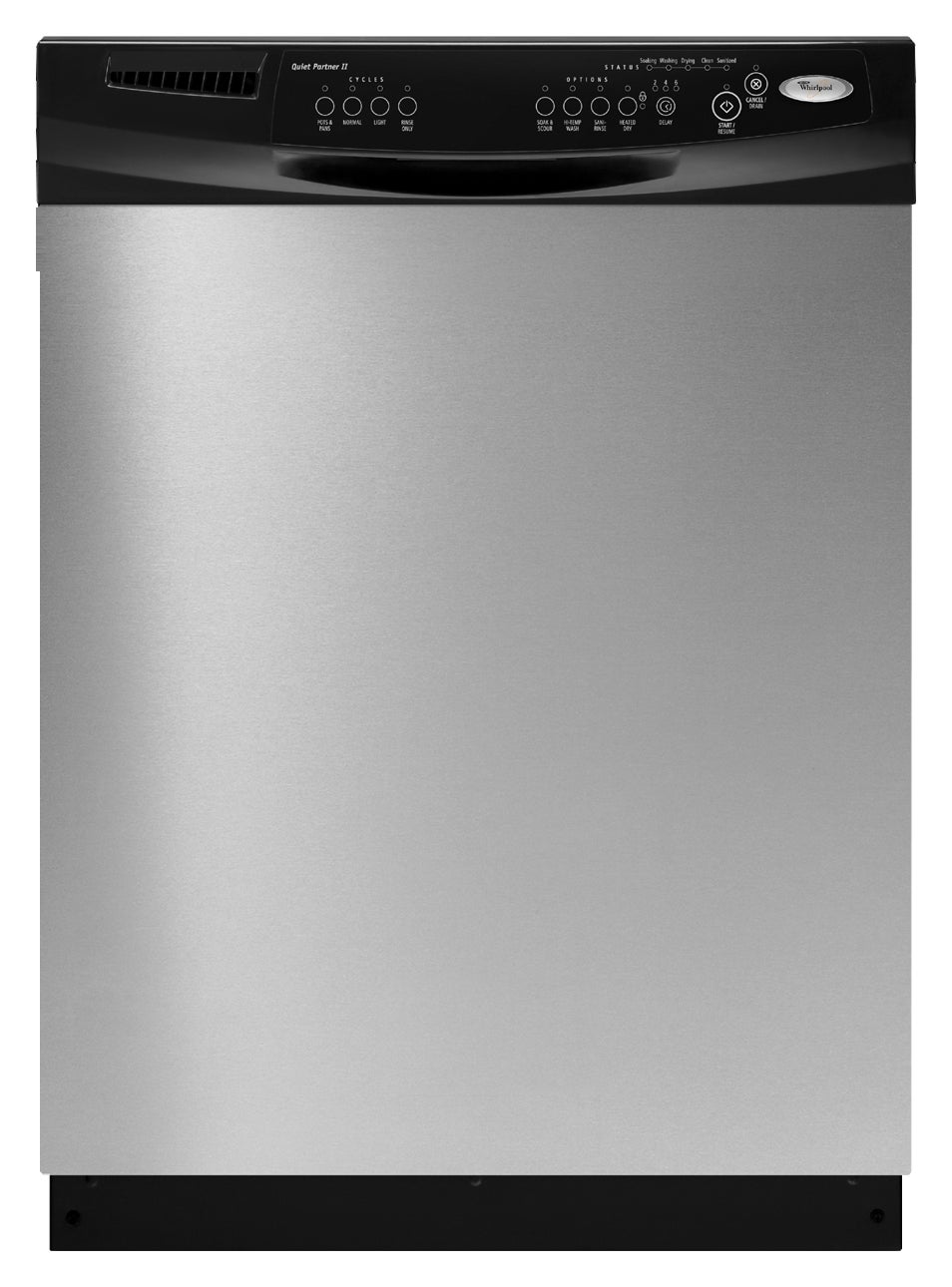 Whirlpool DU1300XTVS Full Console Dishwasher with 4 Wash Cycles, 6