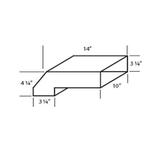 Vent-A-Hood VP559 3-1/4" x 10" Back Vent Elbow