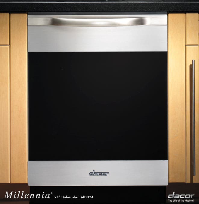 Dacor MDH24 Stainless Steel with Horizontal Black Glass Trim