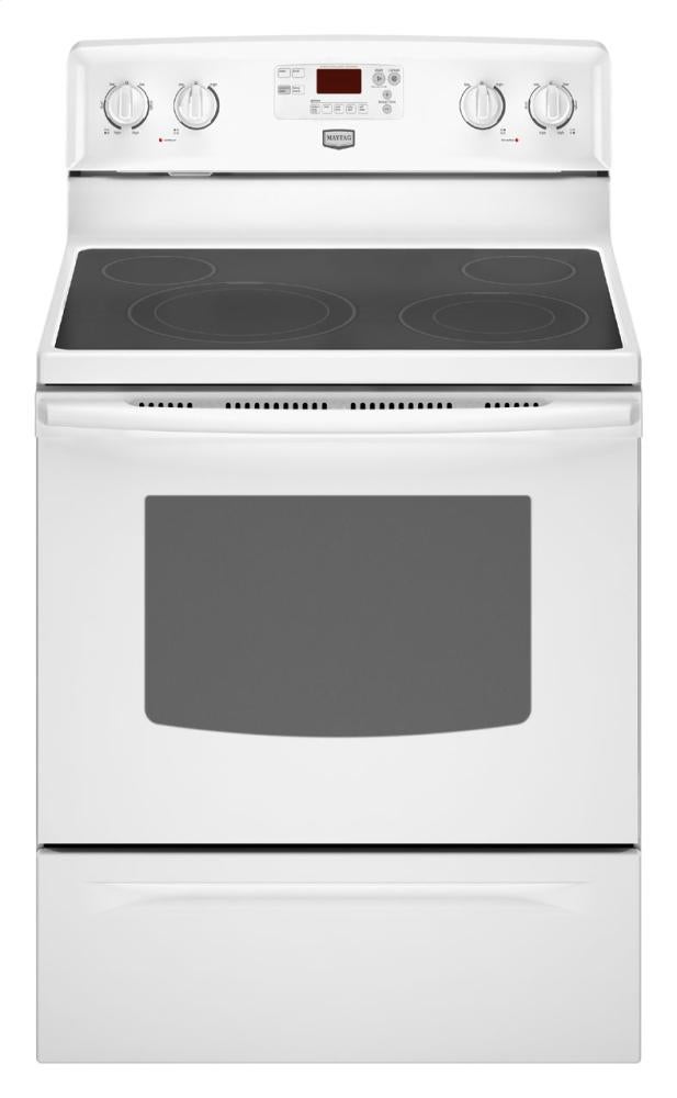Maytag MER7765WW 30" Freestanding Electric Range with 4 Radiant