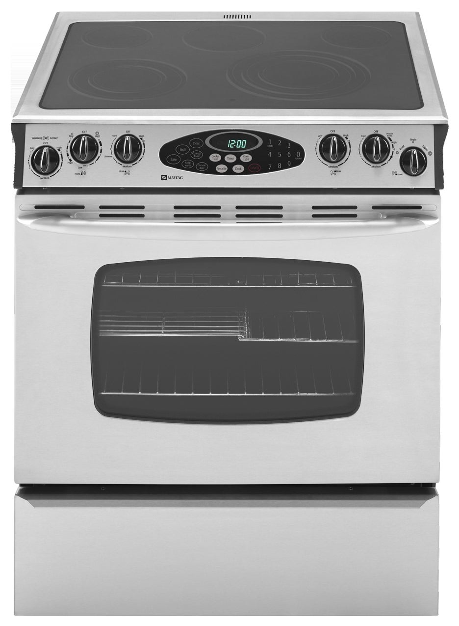 Maytag MES5875BAS 30" SlideIn Electric Range with 5 Radiant Elements Including TripleChoice