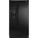 25.2 cu. ft. Side by Side Refrigerator with Adjustable Spill-Catcher Glass Shelves, FreshLock Crispers, External Ice/Water Dispenser and Up-Front Sliding Controls