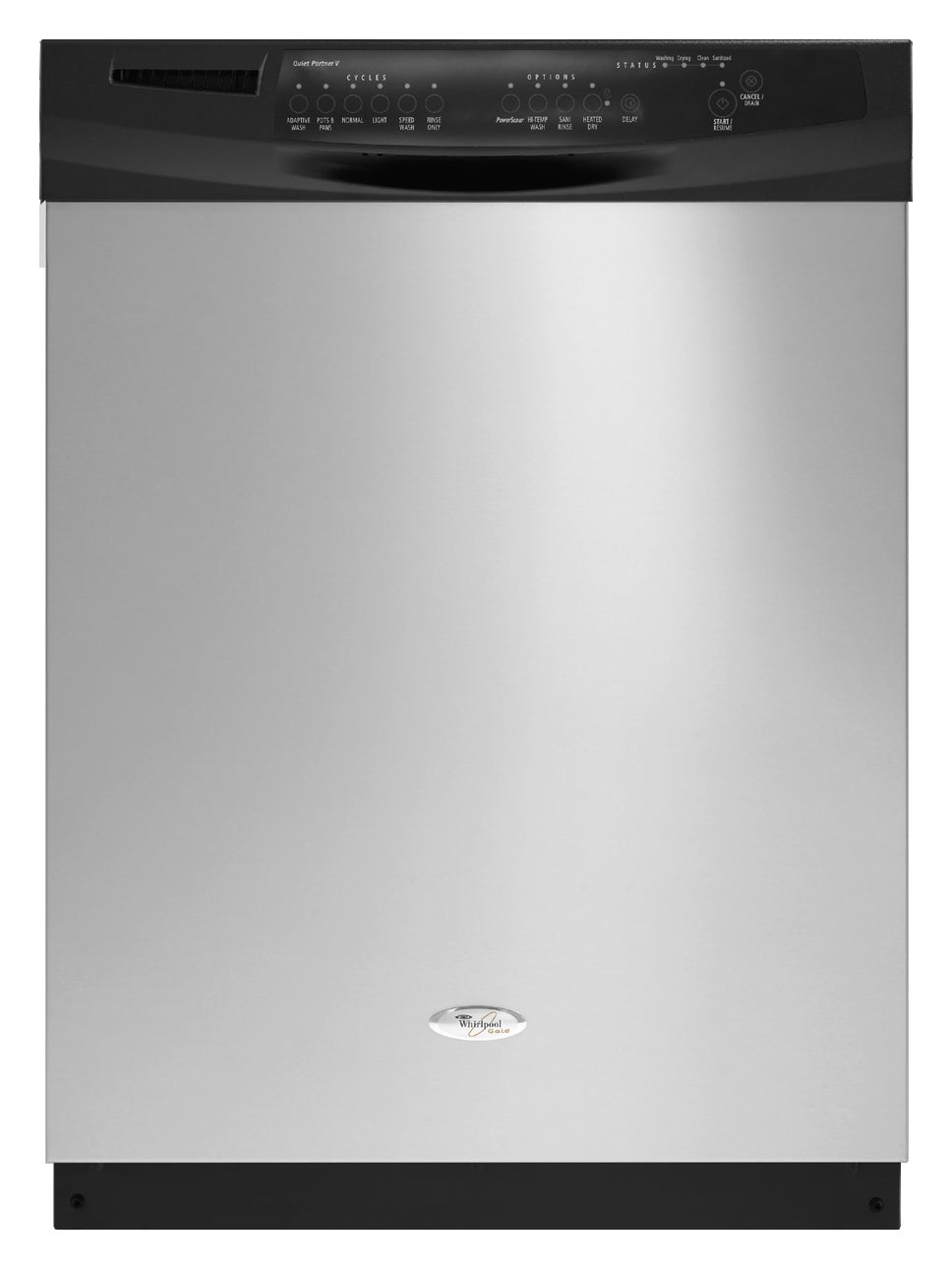 Whirlpool GU2800XTVS Full Console Dishwasher with 6 Automatic Cycles