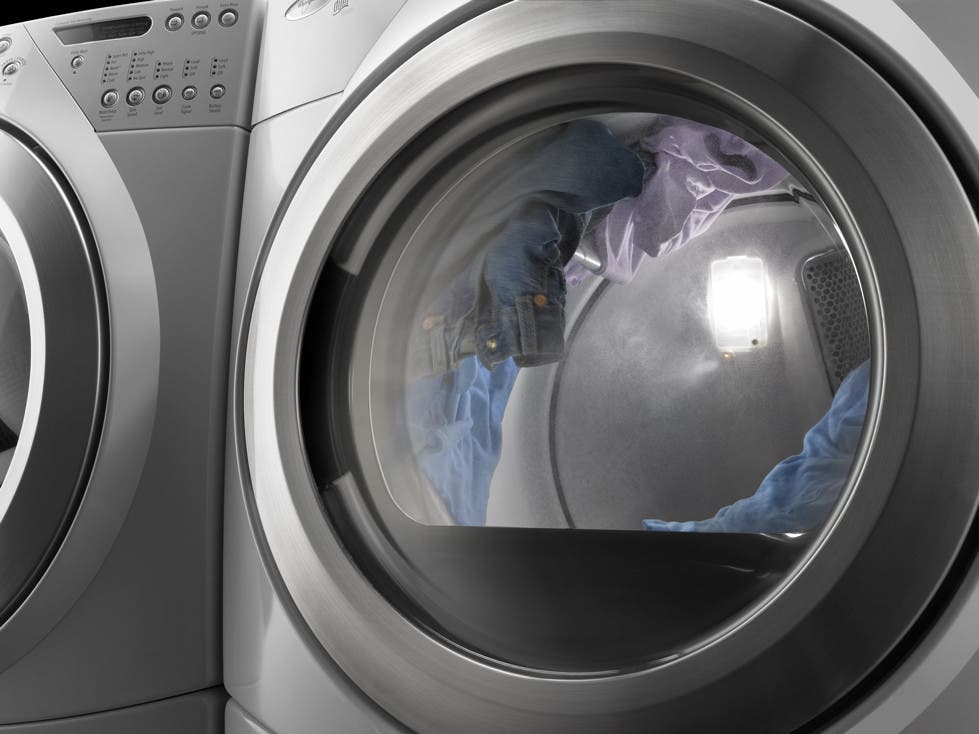 Whirlpool WED9400SW White with Brushed Chrome Accents