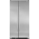 23.8 cu. ft. Counter-Depth Side-by-Side Refrigerator with 4 Glass Shelves, Gallon Door Storage, Humidity-Controlled Crisper, Defrost On Demand, LED Display and Electronic Controls