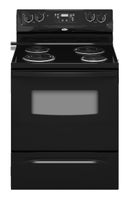 30" Freestanding Electric Range with 4 Coil Elements, 4.8 cu. ft. Manual Clean Oven, Clock/Timer, Custom Broil and Storage Drawer