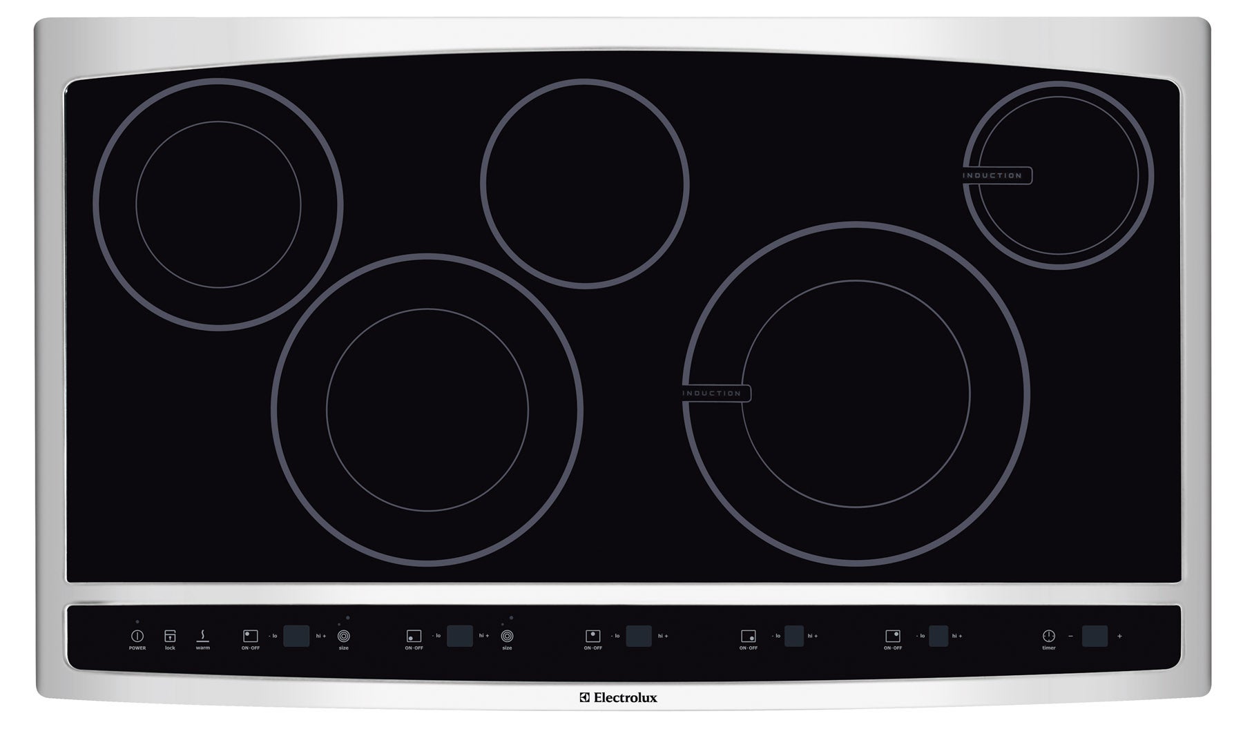 Electrolux EW36CC55GS 36" Hybrid Induction Cooktop with 2 Induction/3