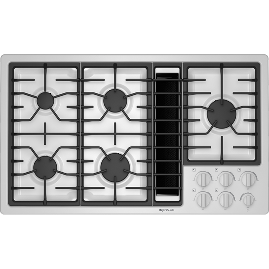 Jenn Air JGD3536WW 36" Gas Downdraft Cooktop with 5 Sealed Burners and