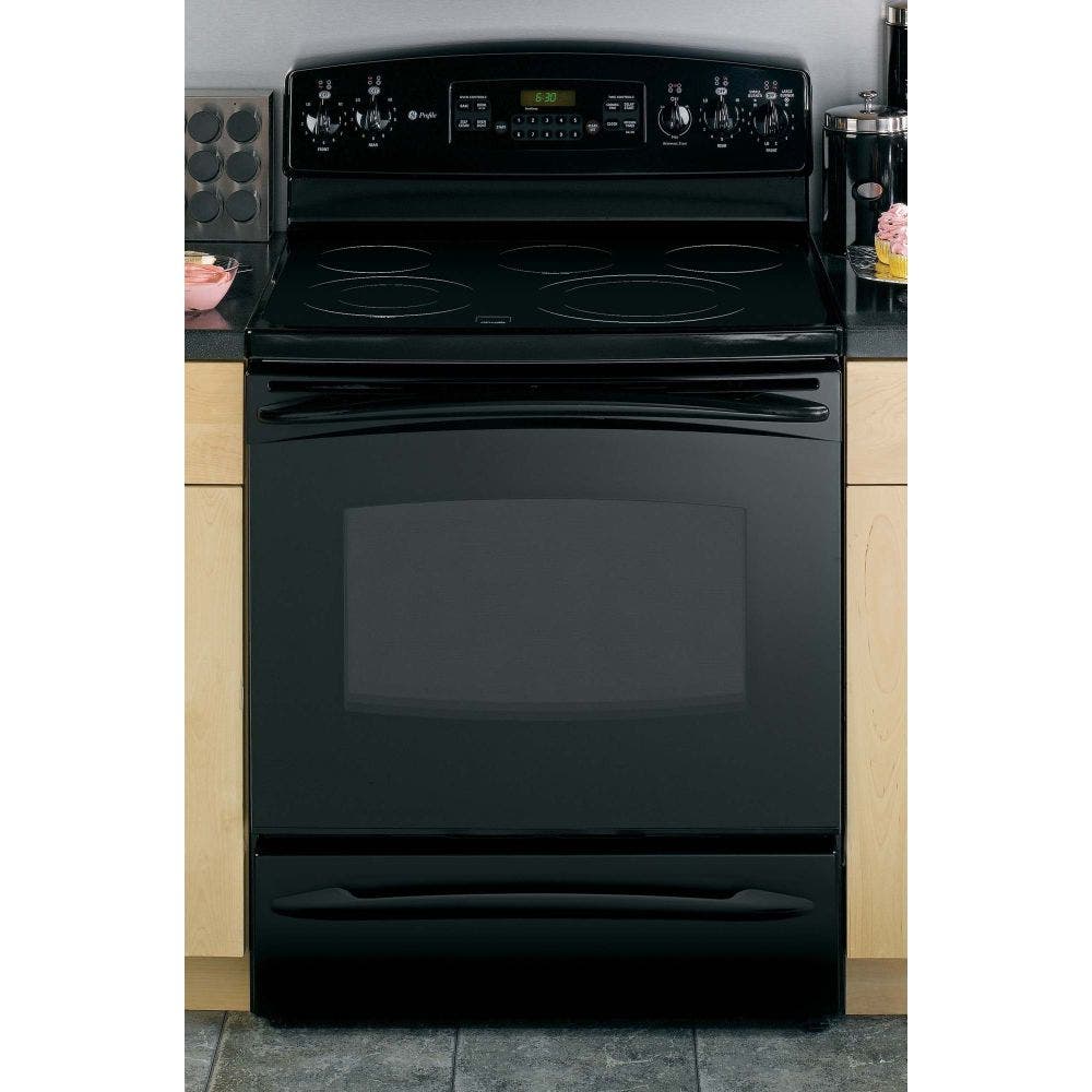 GE PB900DPBB Black with Black Glass Door