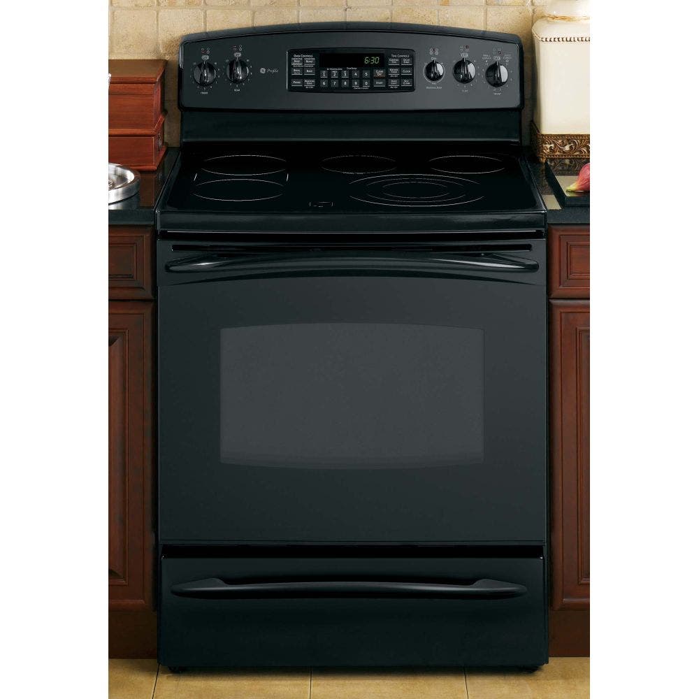 GE PB910DPBB Black with Black Glass Door