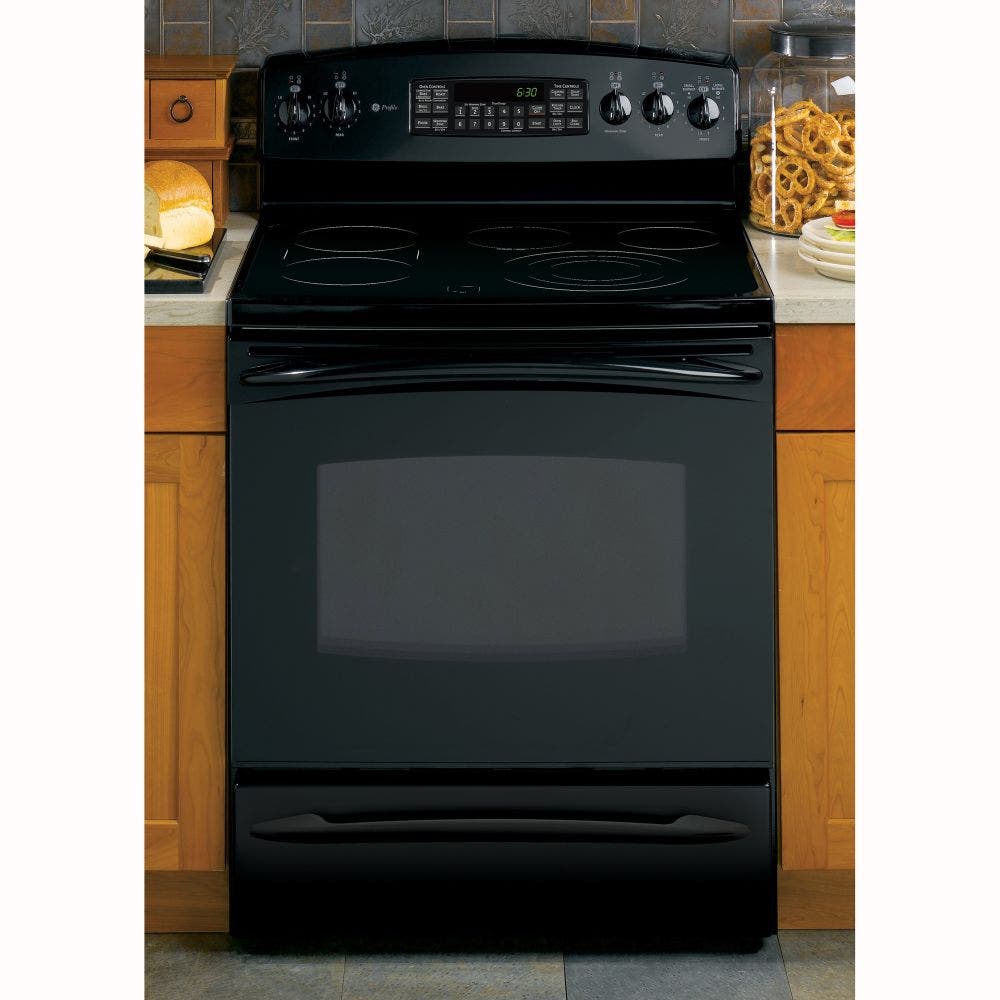 GE PB969DPBB Black with Black Glass Door