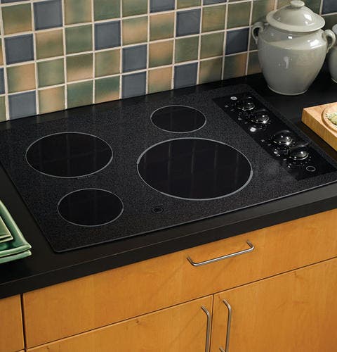 GE JP346BMBB Black Surface with Black Accents