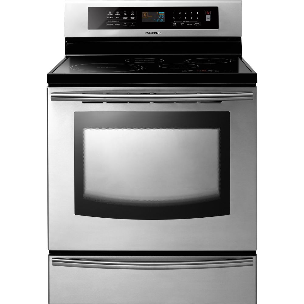 Samsung FTQ307NWGX 30" Freestanding Induction Range with 4 Cooktop
