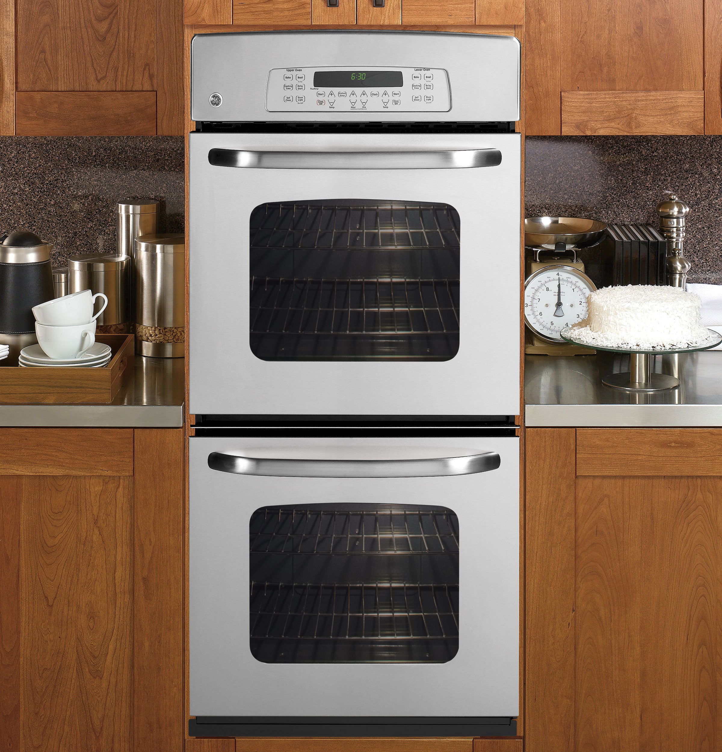 GE JKP55SPSS 27" Double Electric Wall Oven with 3.8 cu. ft. Self Clean