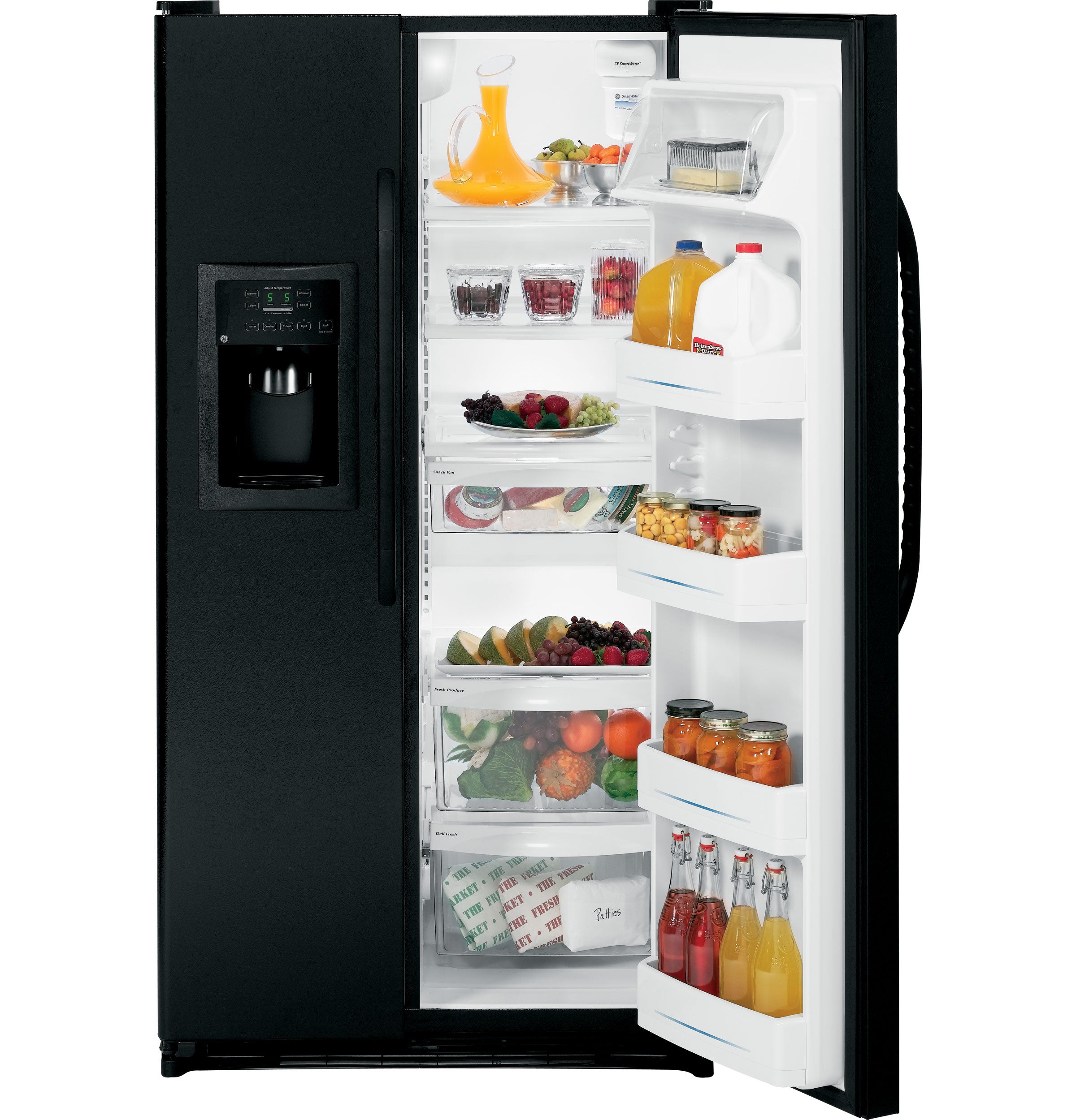 GE GSH25JFXBB 25 cu. ft. Side by Side Refrigerator Black GE GSH25JFXBB 25 cu. ft. Side by Side Refrigerator Black