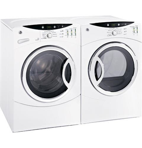 GE DCVH680GJWW White on White