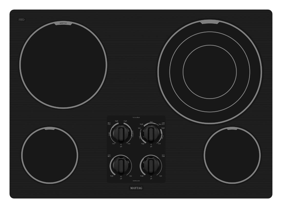 Maytag MEC7630WB 30" Smoothtop Electric Cooktop with 4 Radiant Elements