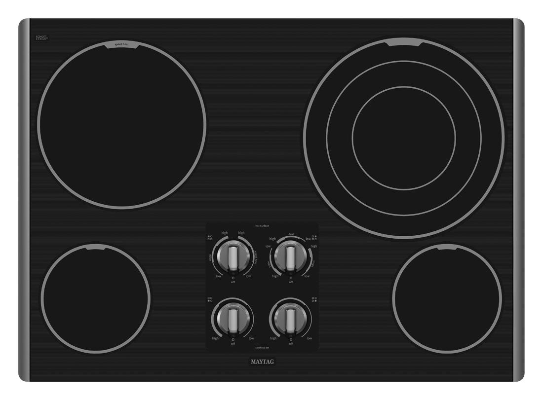 Maytag Mec7630ws 30 Smoothtop Electric Cooktop With 4 Radiant Elements 1296 Triple Choice 4127