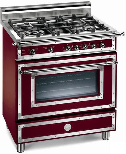 Bertazzoni H304GGVVI Matte Burgundy, Natural Gas
