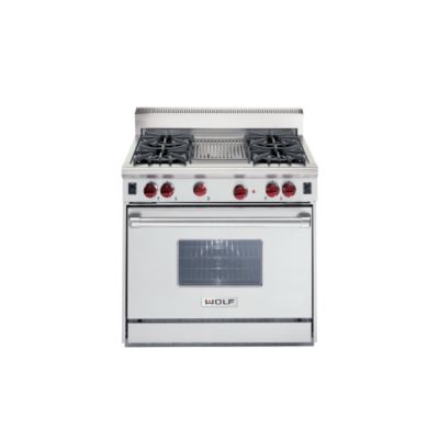 Wolf 36 in. 5.5 cu. ft. Oven Freestanding LP Gas Range with 6