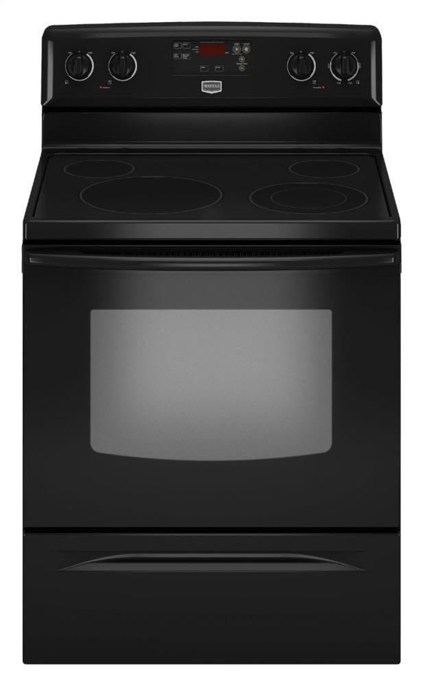 Maytag MER7662WB 30" Freestanding Electric Range with 4 Cooktop