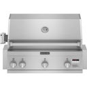 36" Built-in Gas Grill with 623 sq. in. Cooking Surface, Two 22,500 BTU Main Burners, 23,000 BTU Infrared Sear Burner, 15,000 BTU Infrared Rotisserie Burner, Built-In Temperature Gauge and Slow Cook Warming Drawer