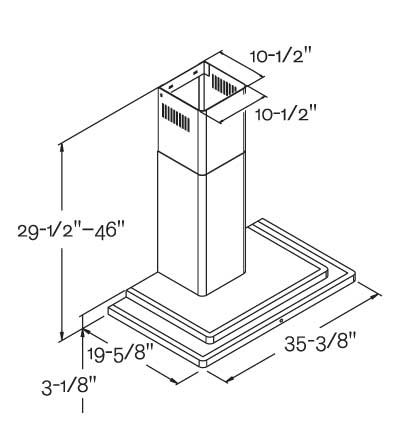 Zephyr ZFIM90S 36" Wall Mount Hood