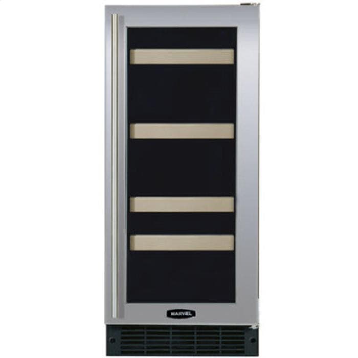 Marvel 3SBAREBSGR Stainless Steel Frame Glass Door