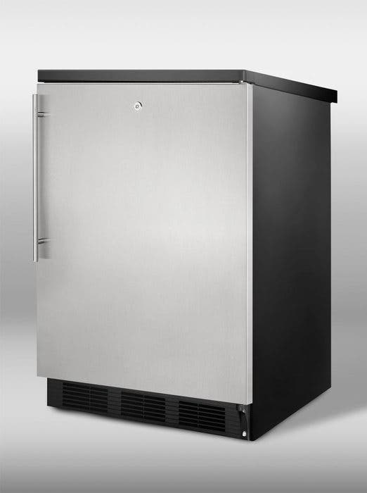 Summit FF7LBLSSHV Stainless Door with Vertical Thin Handle